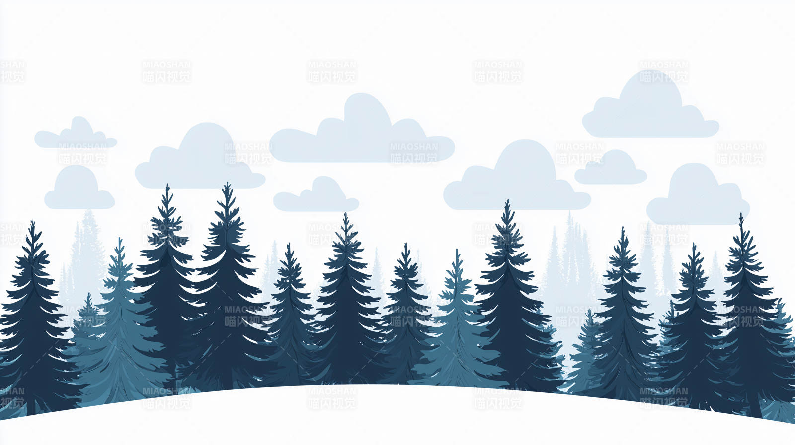 冬日松林雪景图片