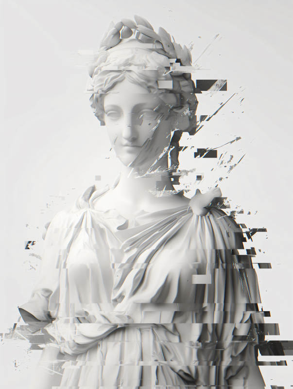 破碎的古典雕像图片