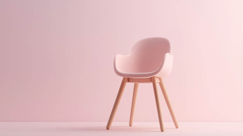 粉色简约椅图片