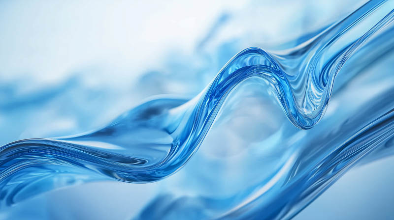 流动的蓝色波浪图片