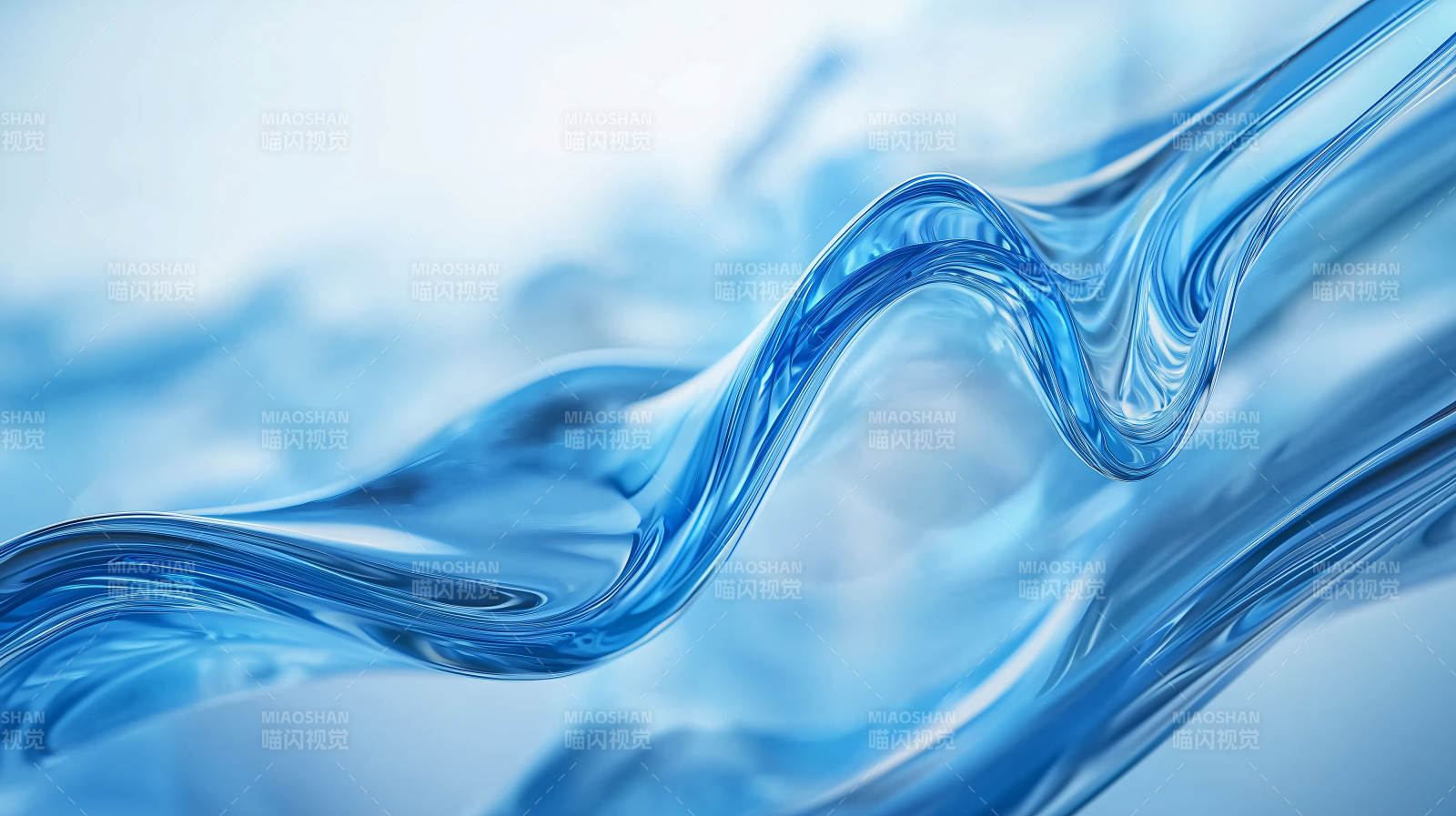 流动的蓝色波浪图片