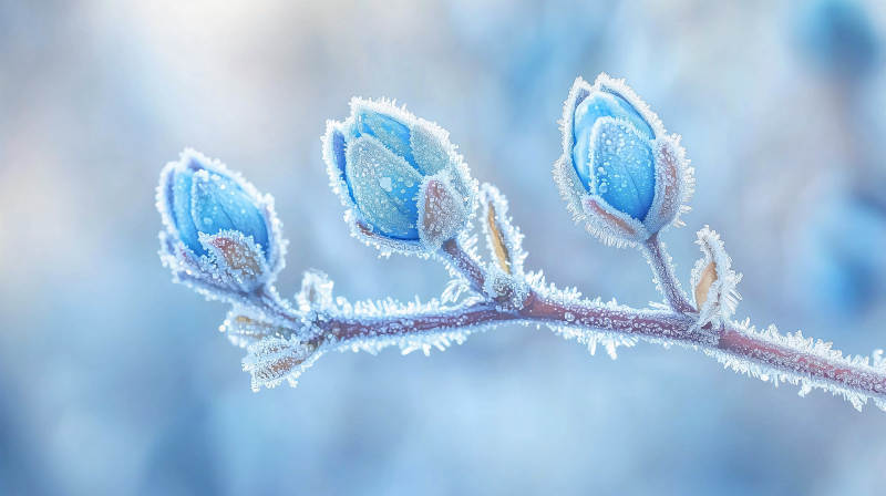 霜花绽放图片