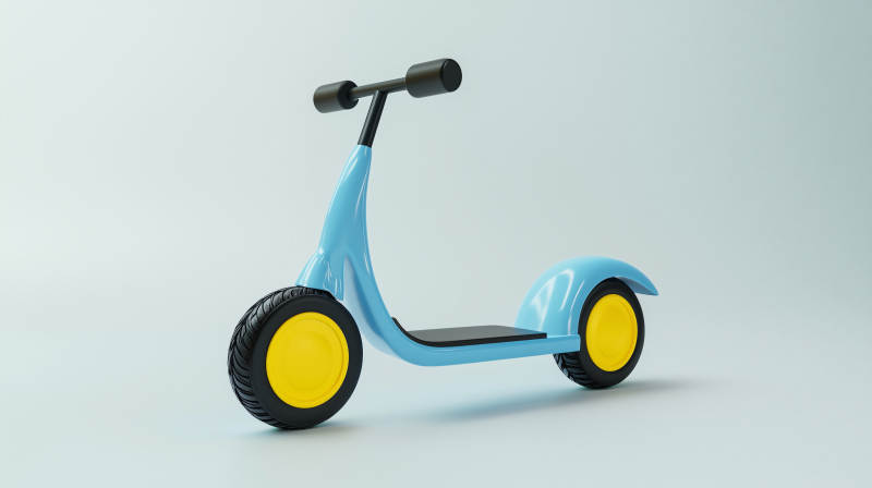 蓝色儿童滑板车图片