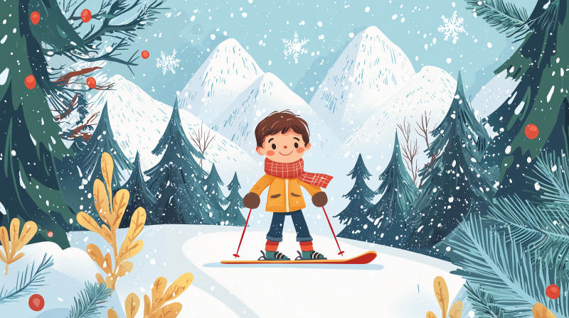 冬日滑雪乐图片