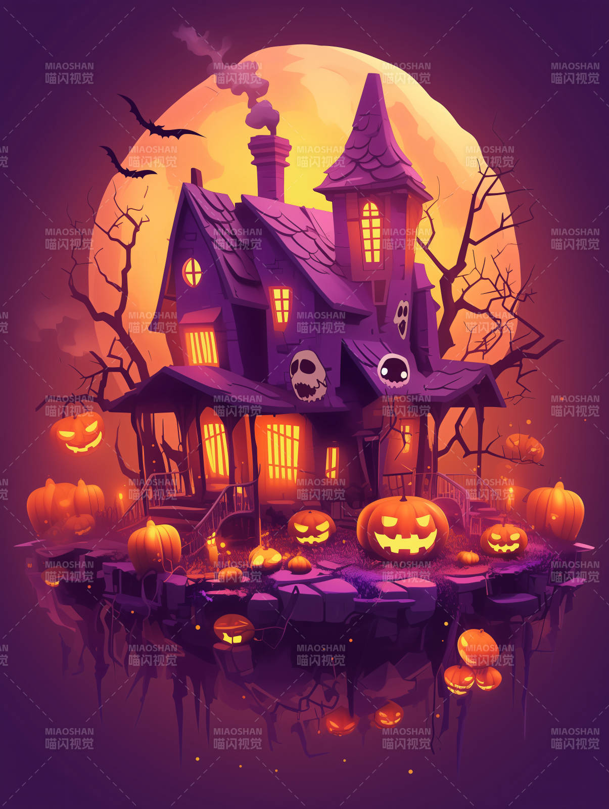 万圣夜的幽灵小屋图片