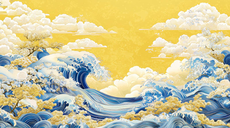 浪涌云海图图片