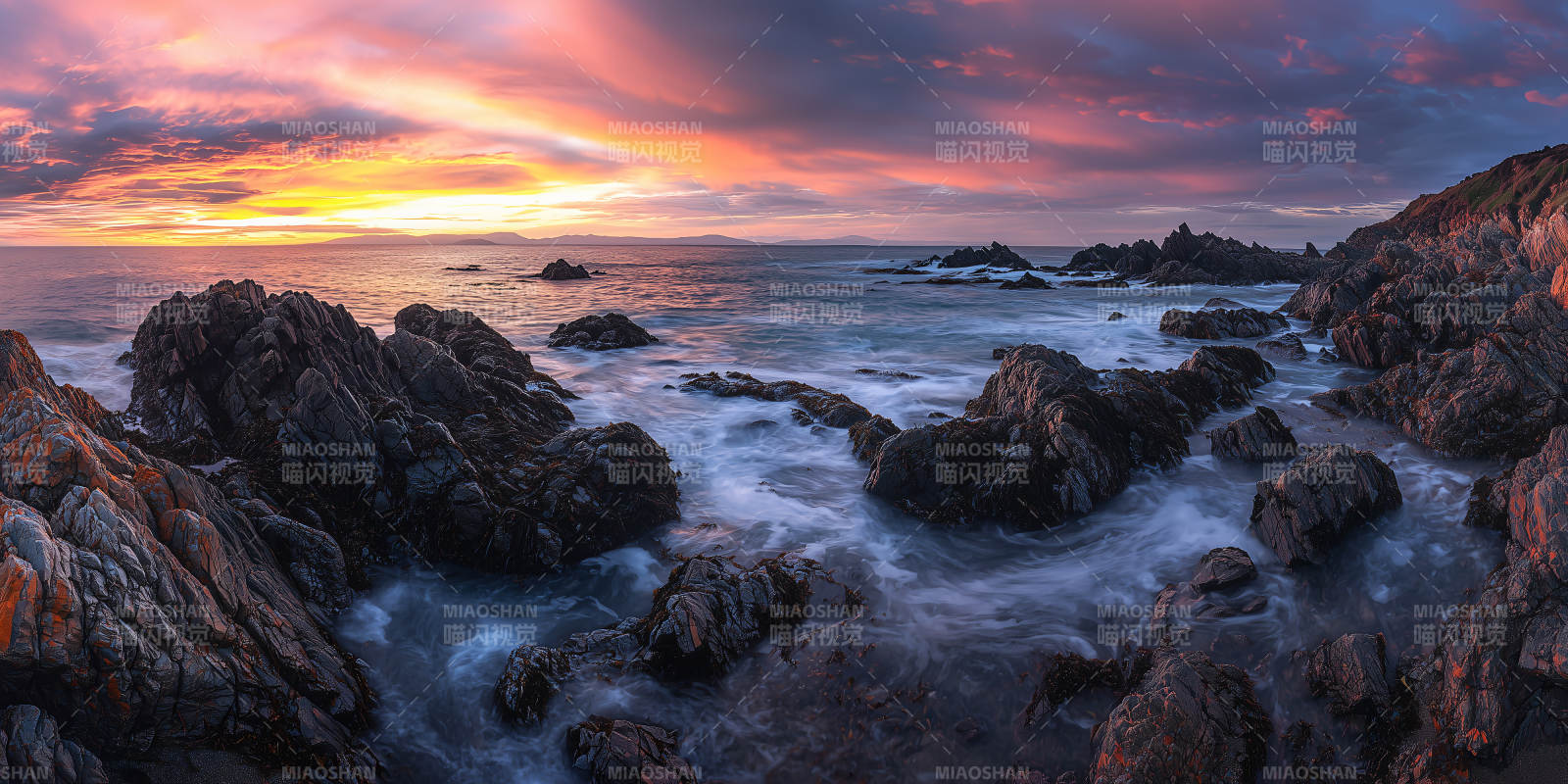 海岸日落美景图片