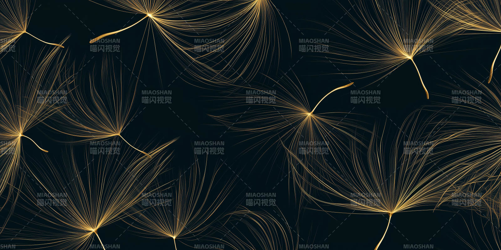 金色蒲公英飘舞图片