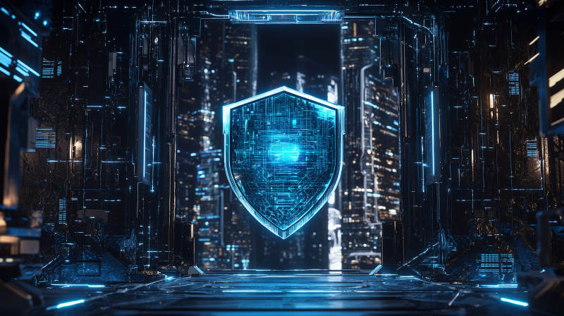 数字盾牌守护未来图片