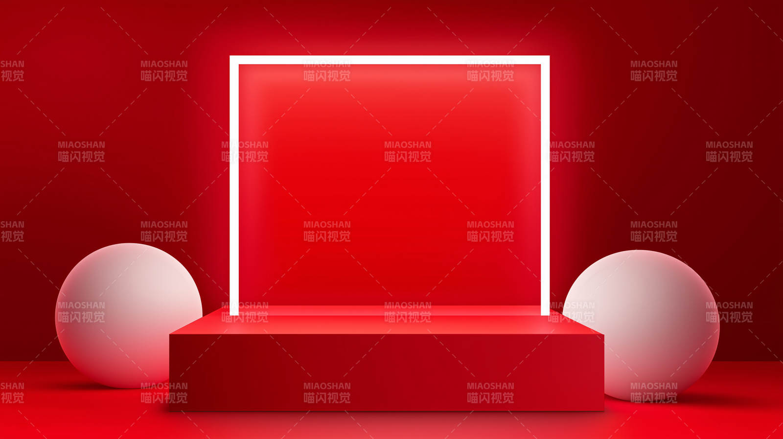 红色舞台光影展示图片