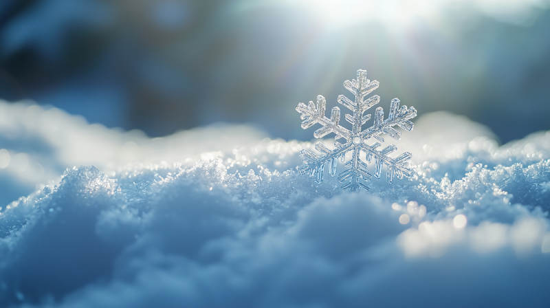 晶莹雪flake图片