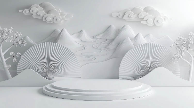 极简山水意境图片