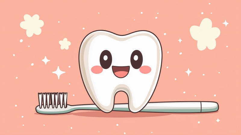 可爱牙齿刷牙图图片