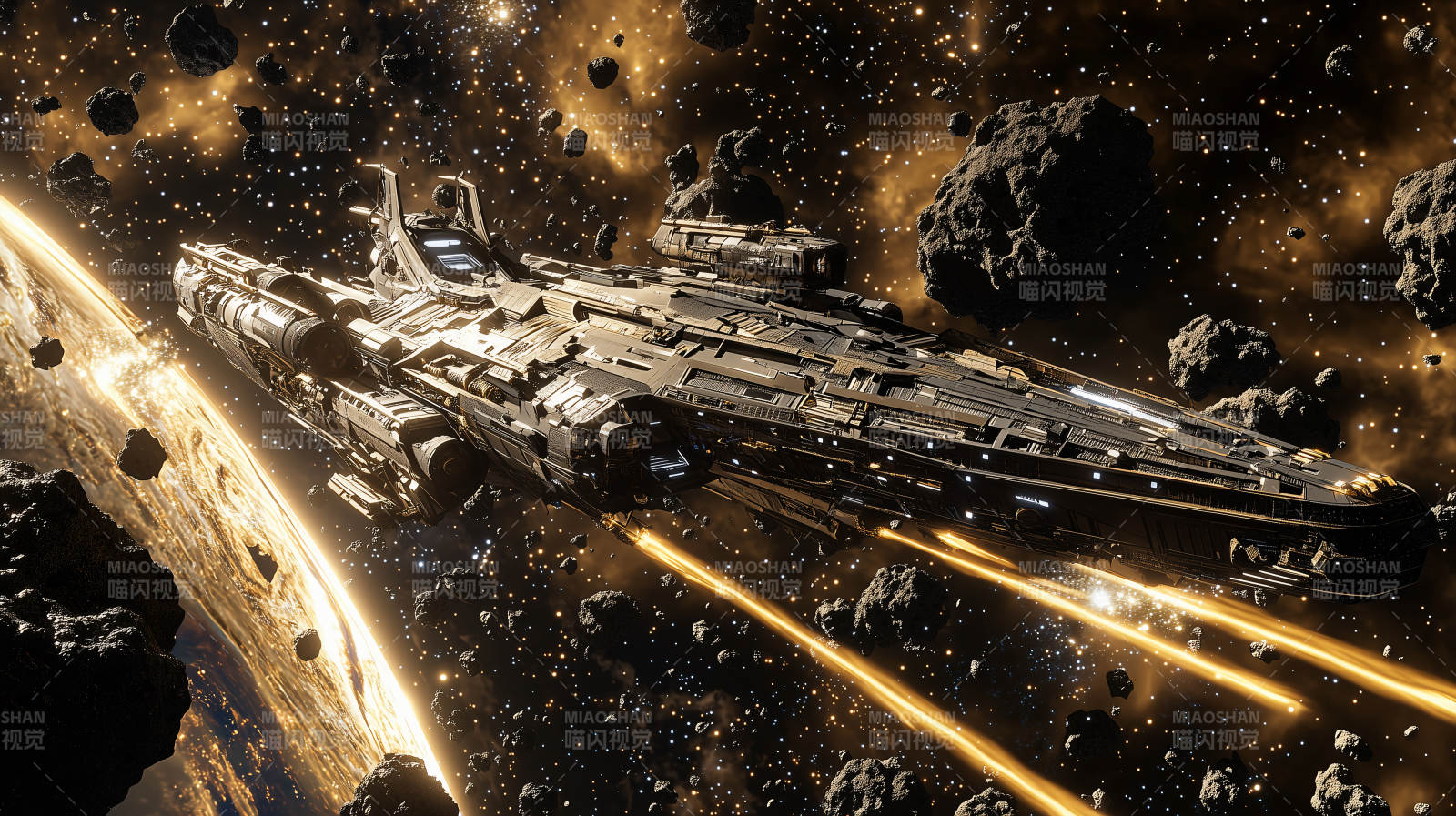 星际战舰穿梭陨石带图片