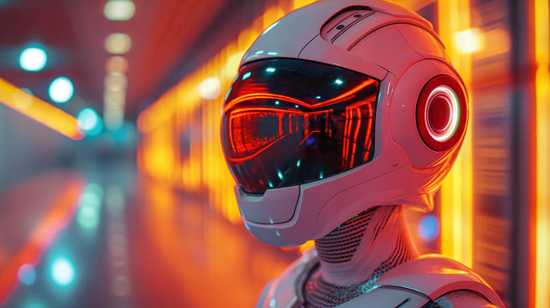 未来机器人特写图片