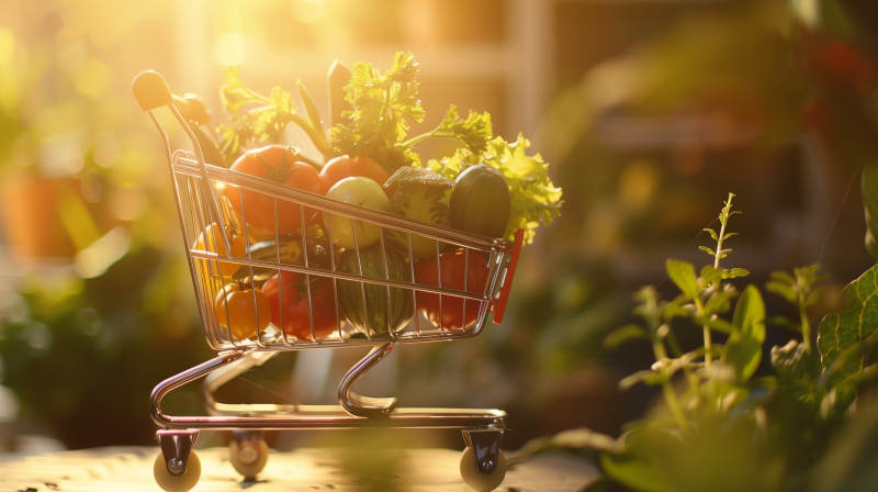 蔬果满篮 阳光洒落图片