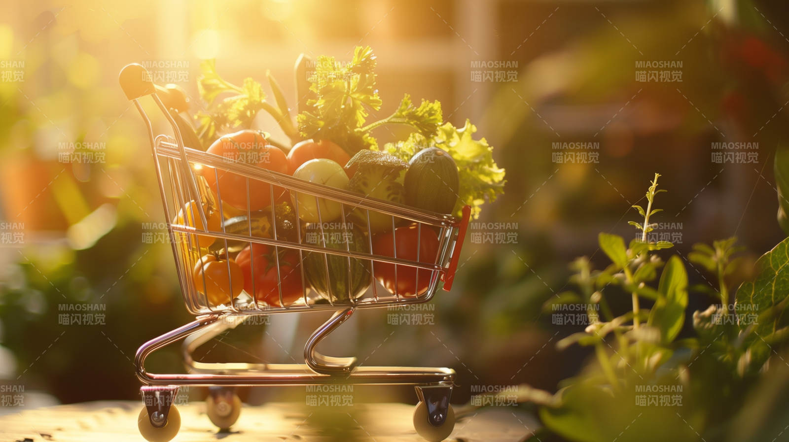 蔬果满篮 阳光洒落图片