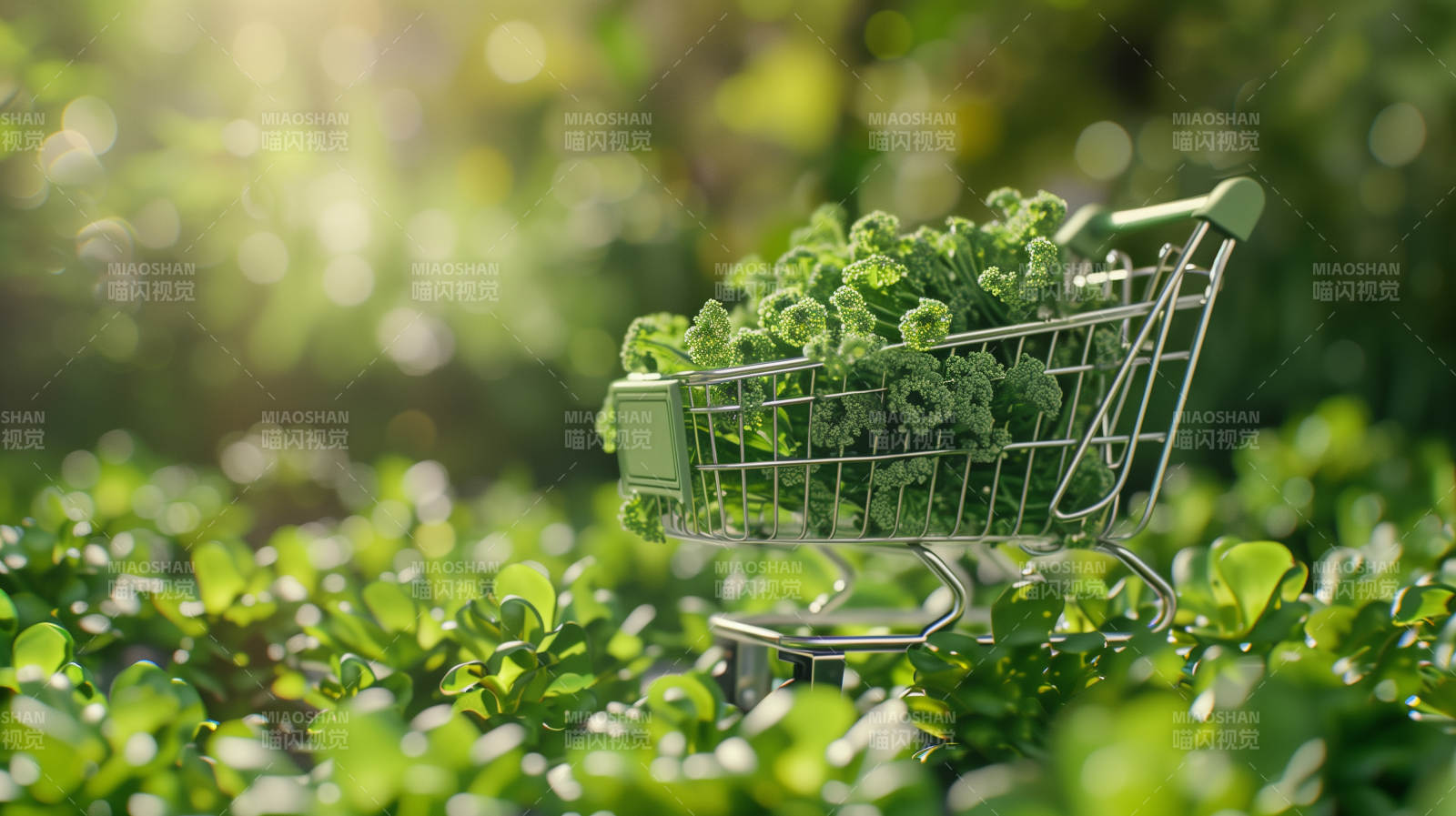 绿意购物车图片