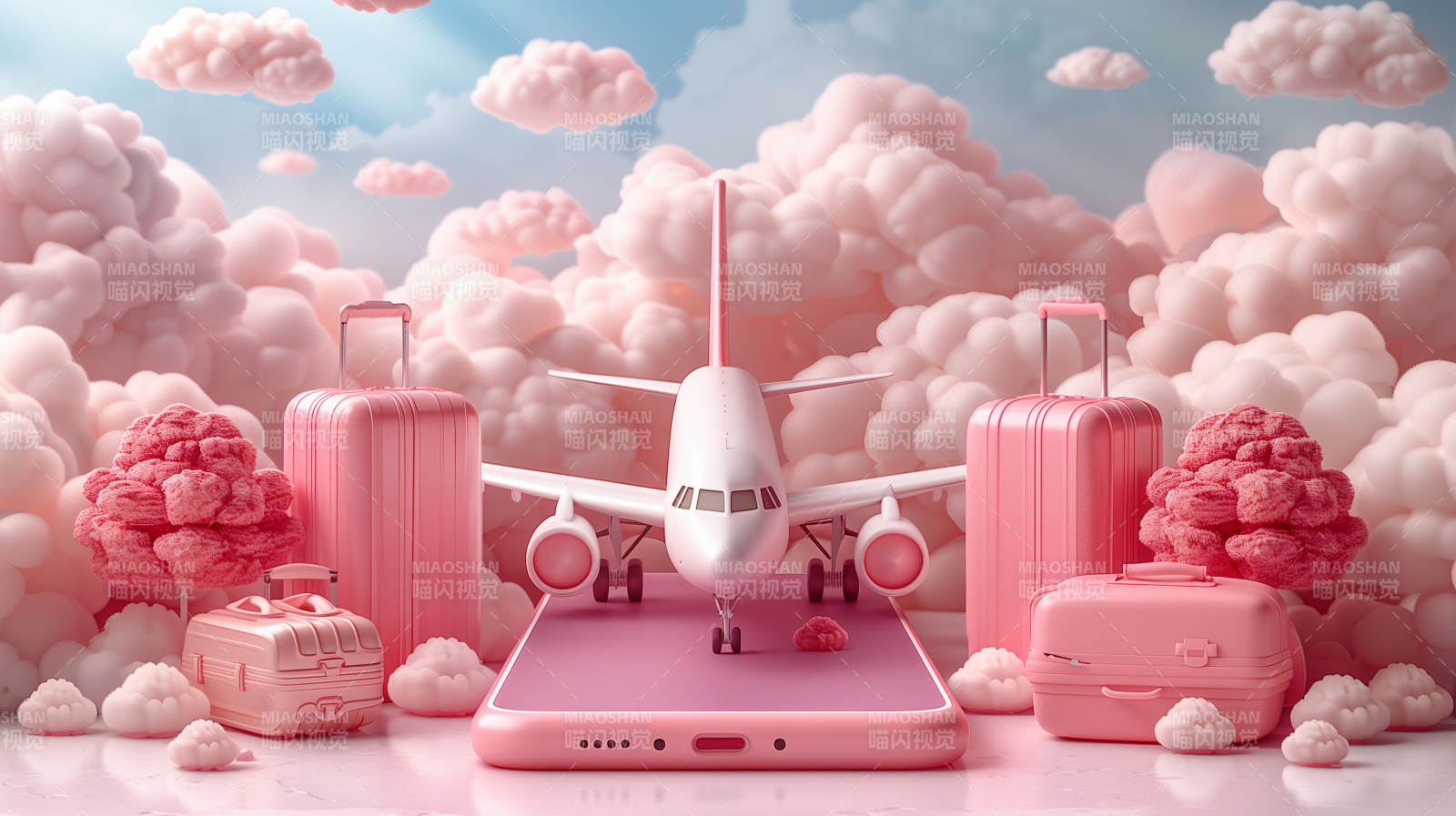 梦幻粉色旅行图片