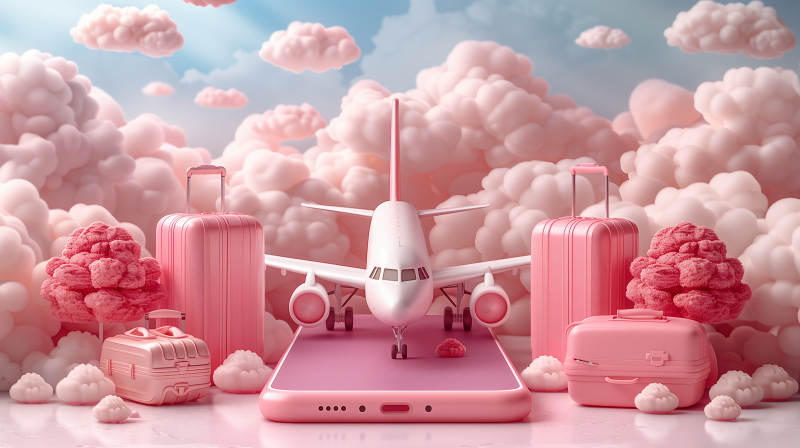 梦幻粉色旅行图片