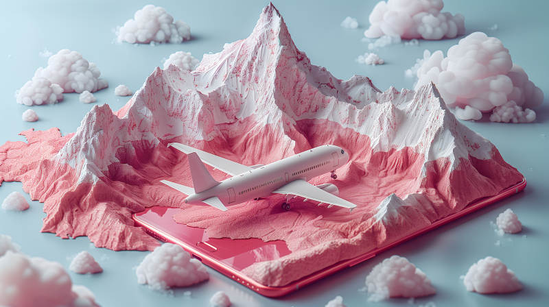 飞机飞越雪山图片