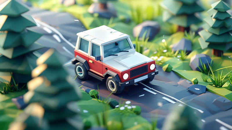 森林公路越野行图片