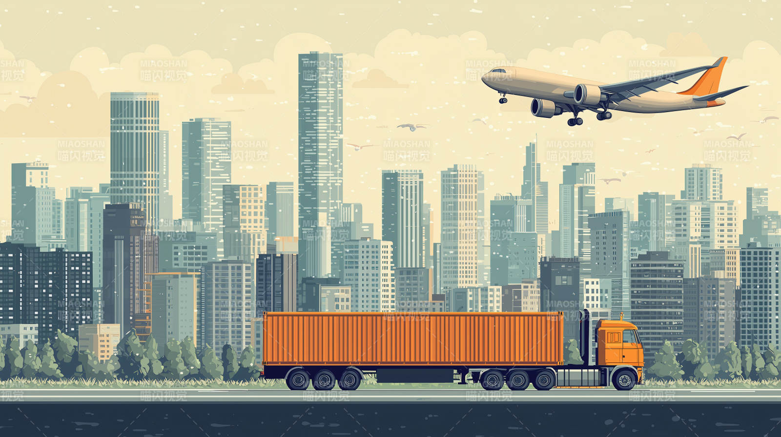 城市交通繁忙景象图片