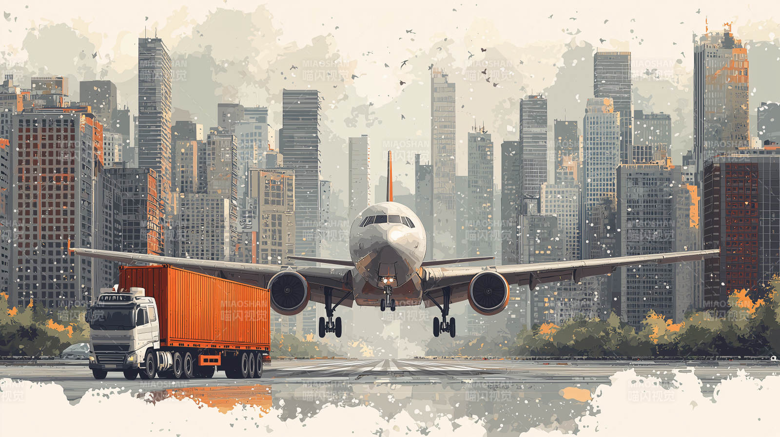 城市交通与航空图片