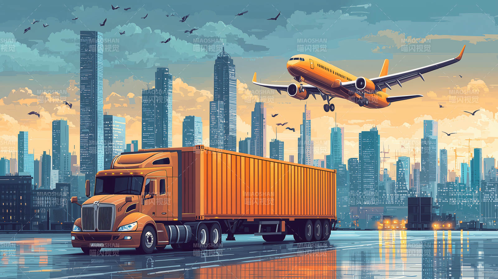 城市交通繁忙景象图片