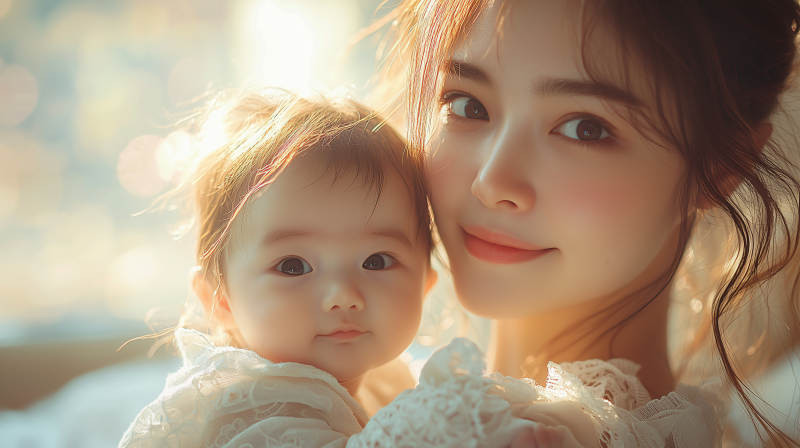 母女温馨时光图片