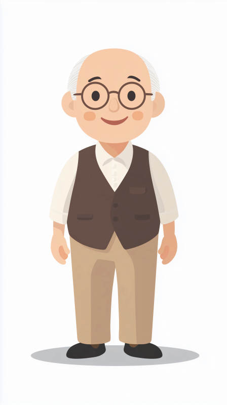 慈祥老人微笑图片