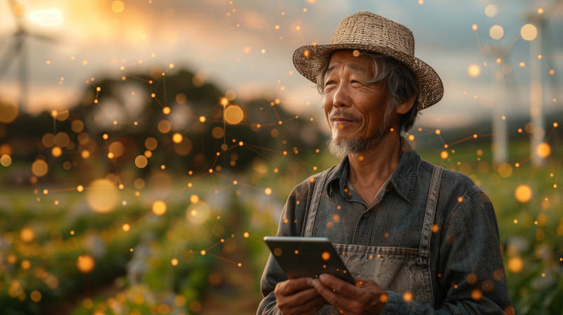 智慧农夫的数字田园图片