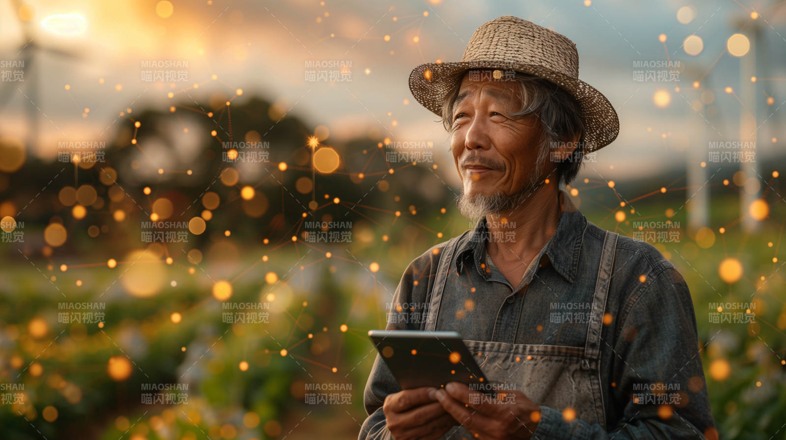 智慧农夫的数字田园图片