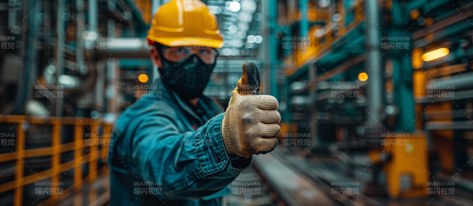 工厂工人点赞图片