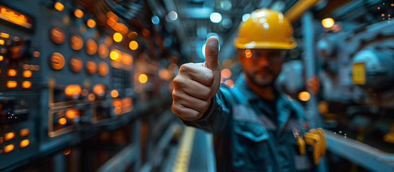 工厂工人点赞图片