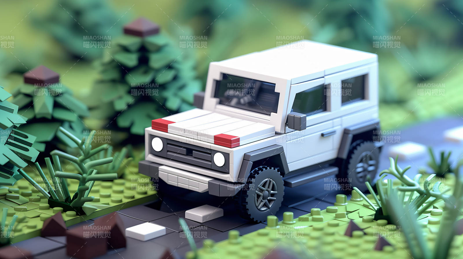乐高越野车模型图片