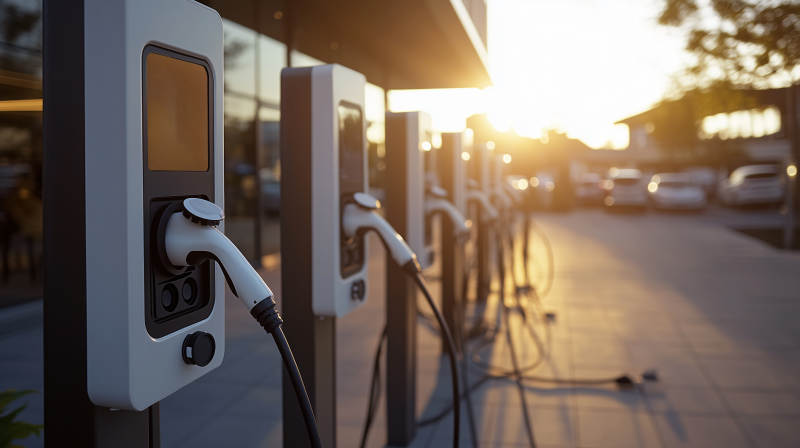 电动汽车充电站图片