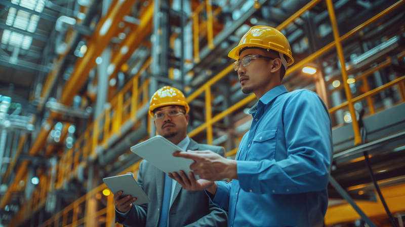 工厂工程师协作检查图片