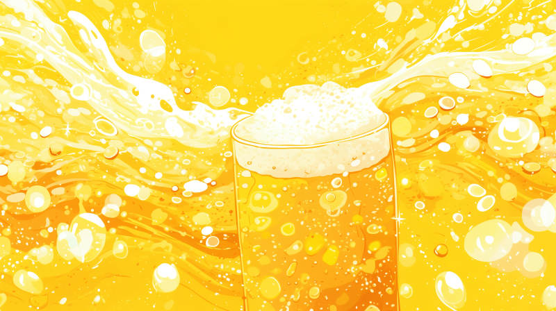 金浪涌杯 泡沫飞溅图片