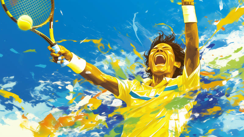 网球激情瞬间图片