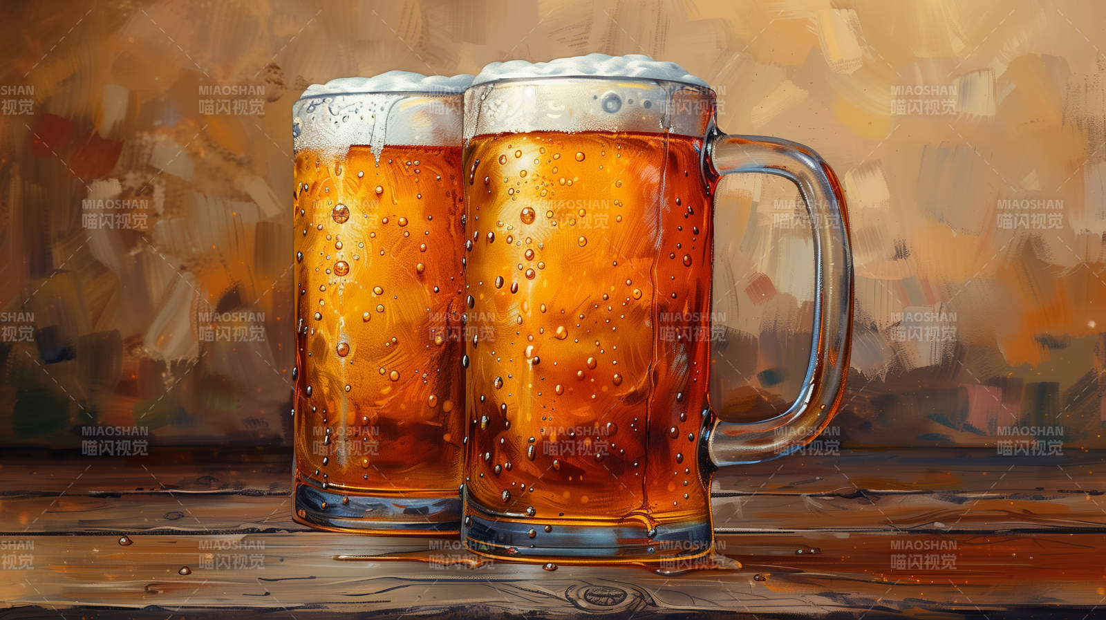 冰镇啤酒 清凉一夏图片