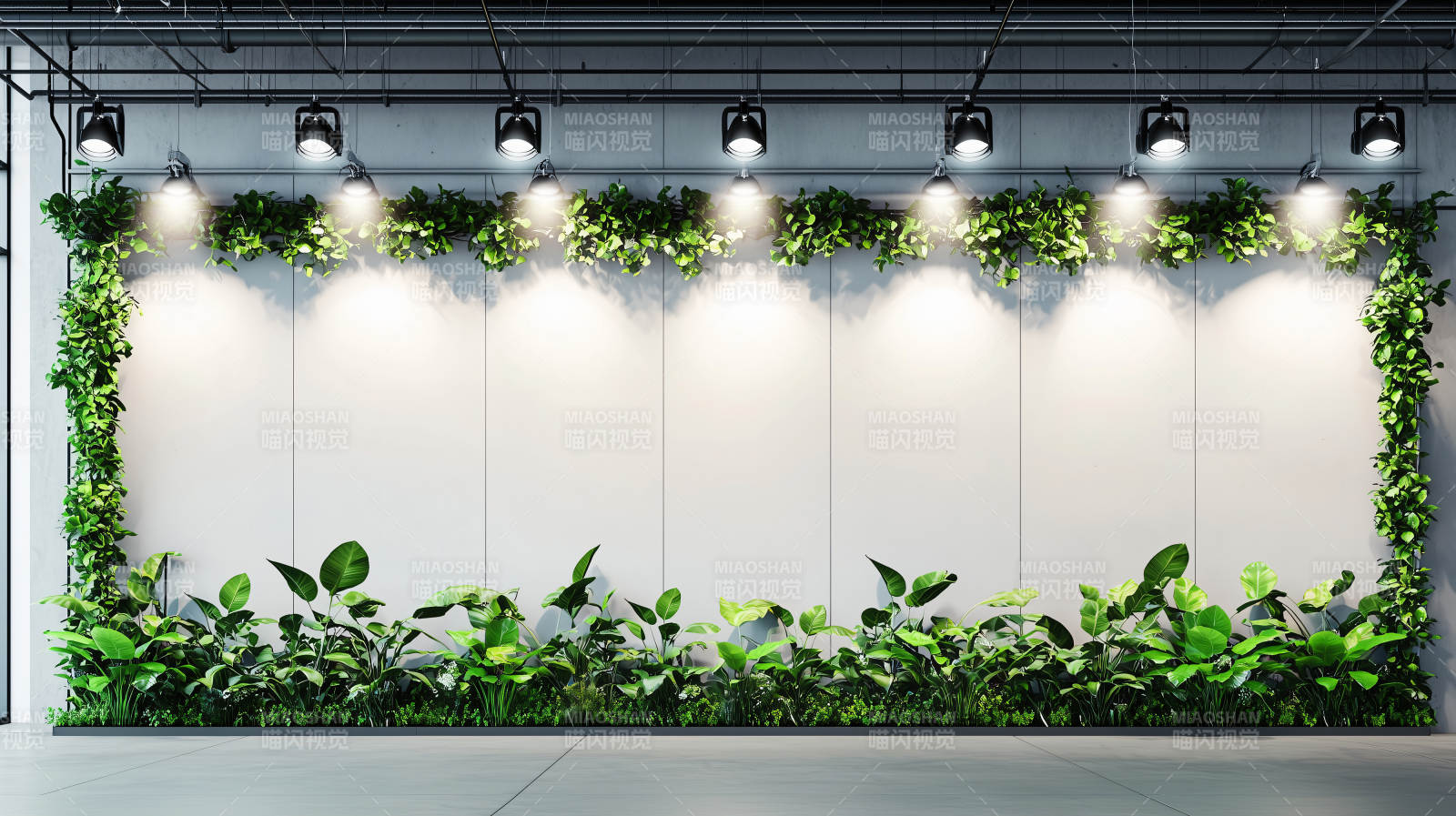 绿植墙光影艺术图片