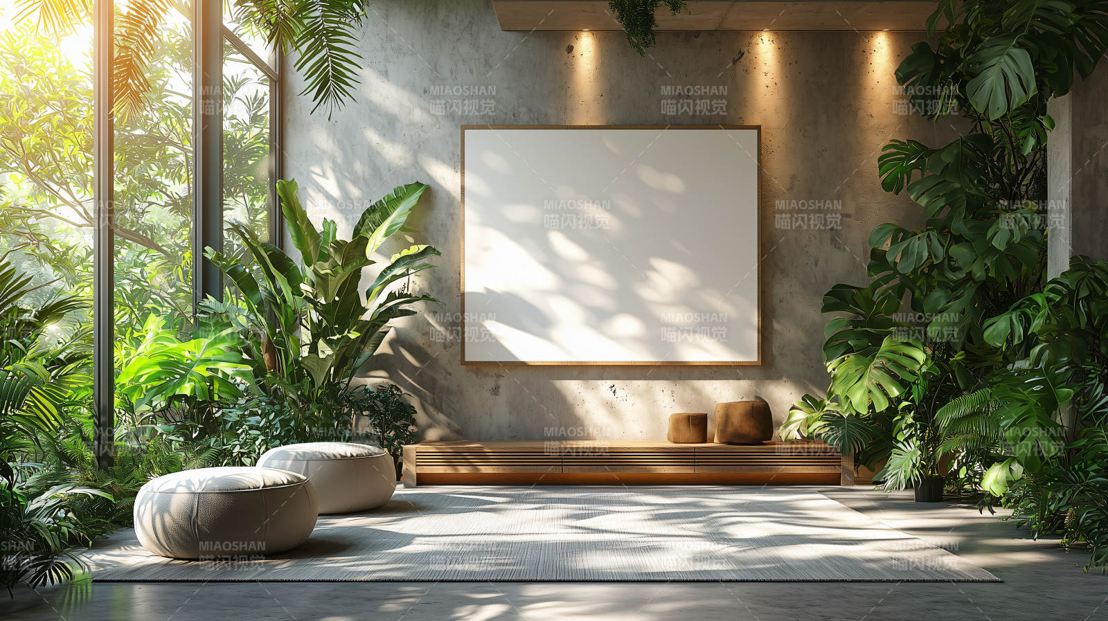 绿意盎然的室内空间图片