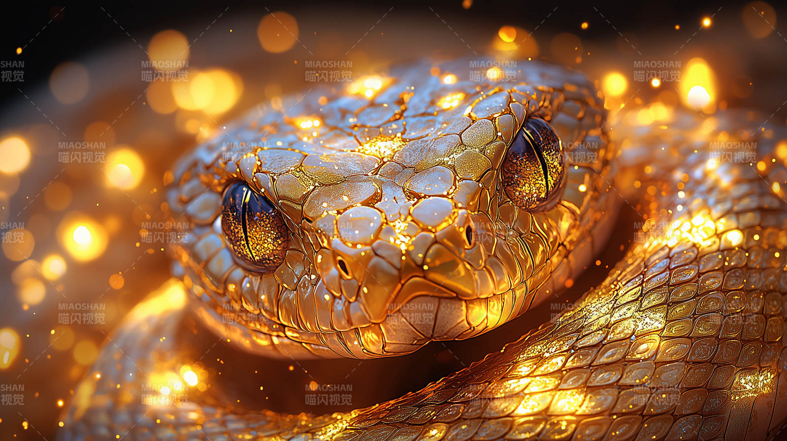 金蛇熠熠生辉图片