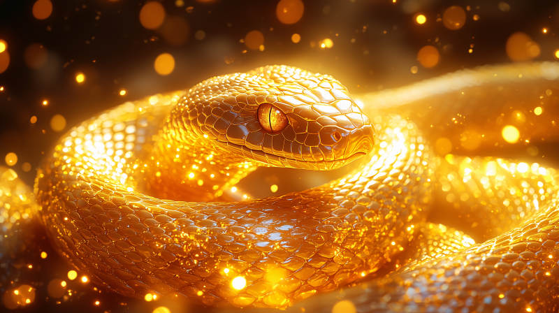 金蛇闪耀图片