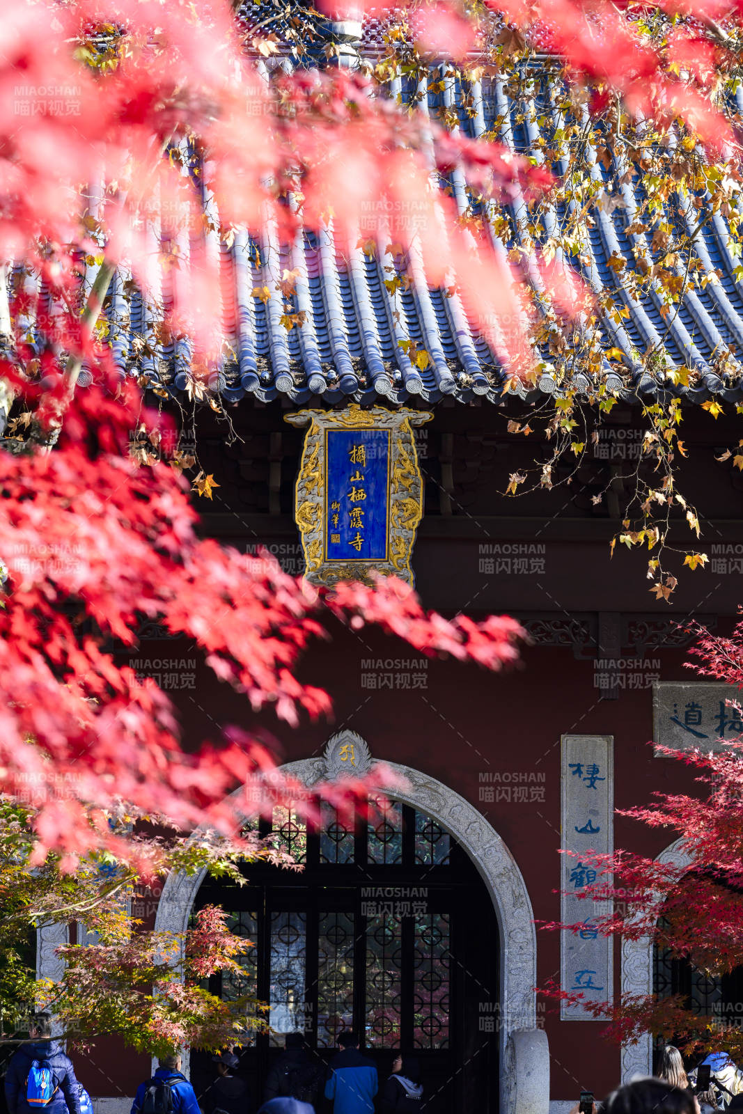 秋色映古寺图片