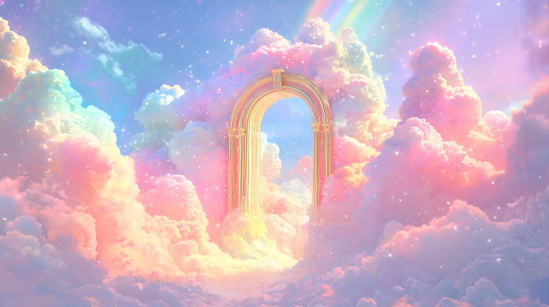 云端彩虹门图片