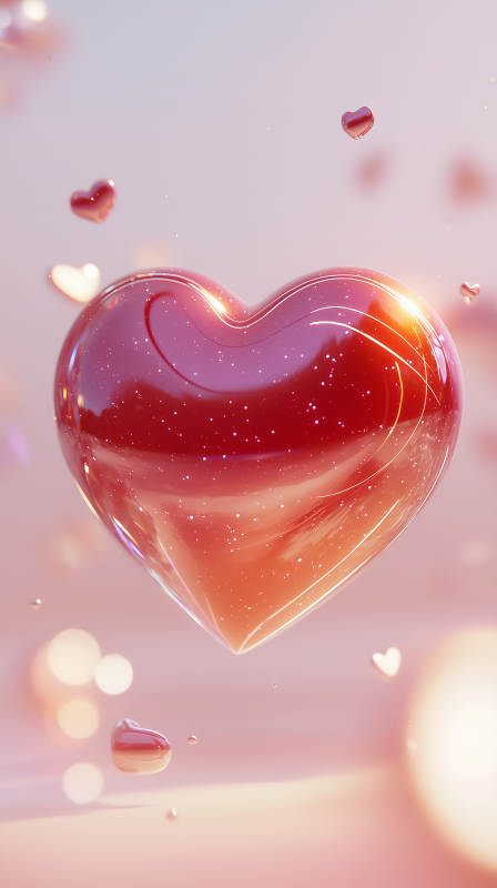 闪耀的爱心图片