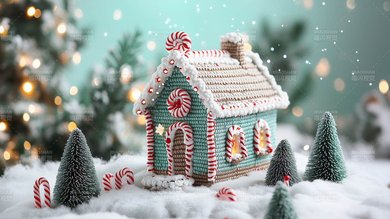 钩针编织姜饼屋图片