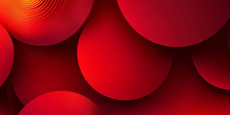 深红圆环的抽象艺术图片